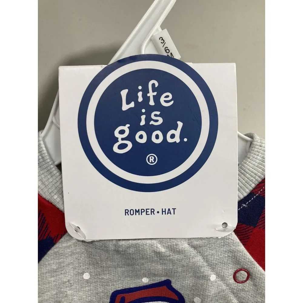 Life Is Good Infant Boys Holiday Christmas 2-Piece Set‎ Size 0-3 Months